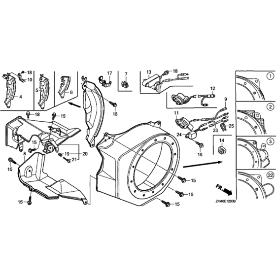 Fan Cover Assembly for Honda GX160UT2 (GCBPT) Engines