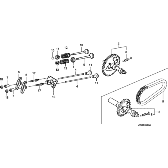 Camshaft Assembly for Honda GX200 GCAE Engines