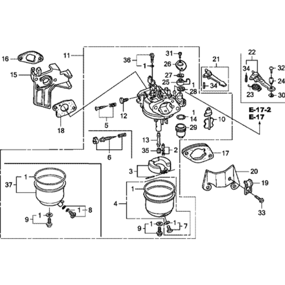 Carburetor Assembly for Honda GX200 GDAB Engines