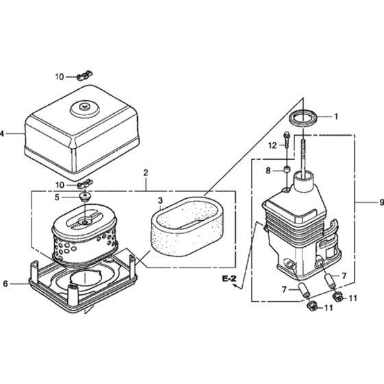 Air Cleaner (Dual) Assembly for Honda GX200 GDAB Engines