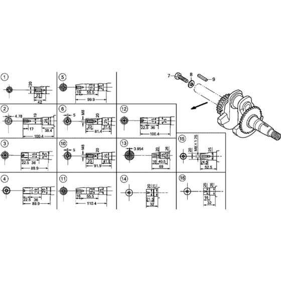 Crankshaft Assembly for Honda GX200T Engines