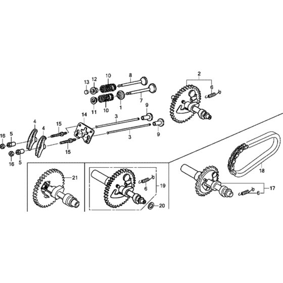 Camshaft Assembly for Honda GX200T2  Engines