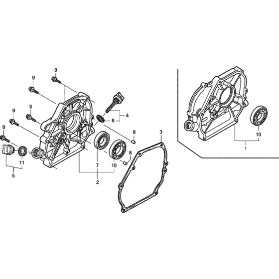 Crankcase Cover Assembly for Honda GX200UT2 Engines