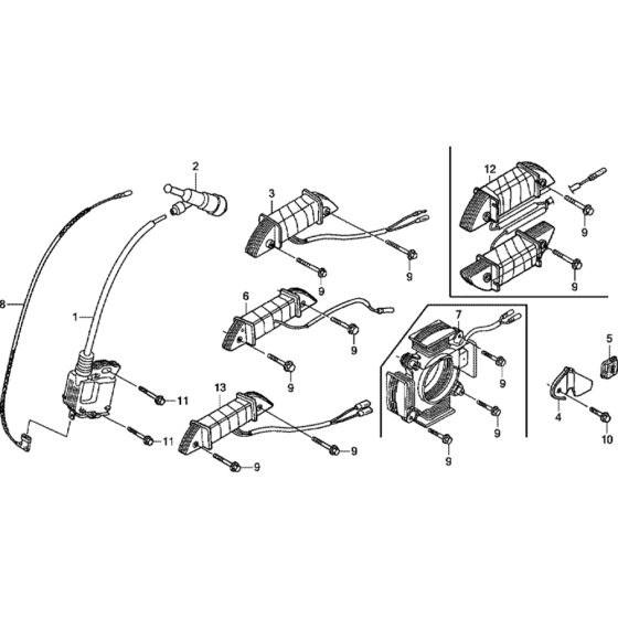 Ignition Coil Assembly for Honda GX200UT2 Engines