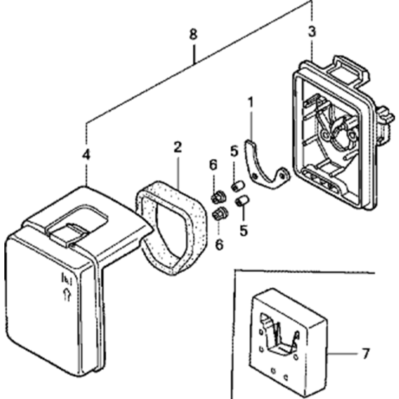 Air Cleaner (Horizontal Type) Assembly for Honda GX22 Engines