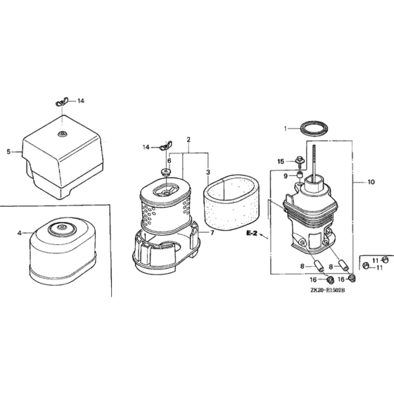 Air Cleaner Assembly for Honda GX240K1-GDAC Engines