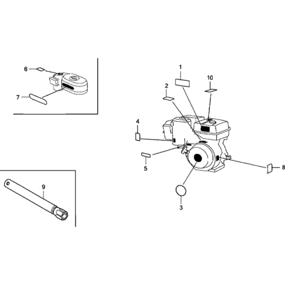 Label/Tool Assembly for Honda GX240U1 Engines