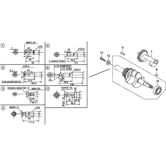 Crankshaft Assembly for Honda GX240UT2 Engines