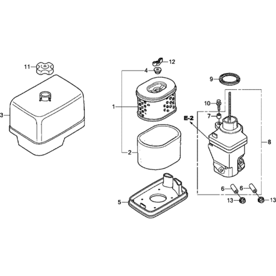 Air Cleaner (6) Assembly for Honda GX240UT2 Engines