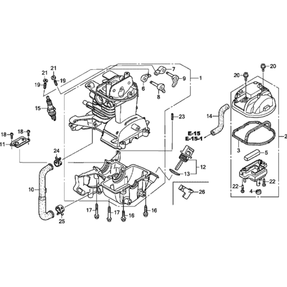 Crankcase Set Assembly for Honda GX25T (GCALT) Engines