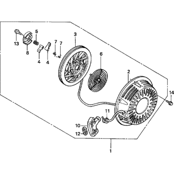 Recoil Starter Assembly for Honda GX270 (GDAD) Engines