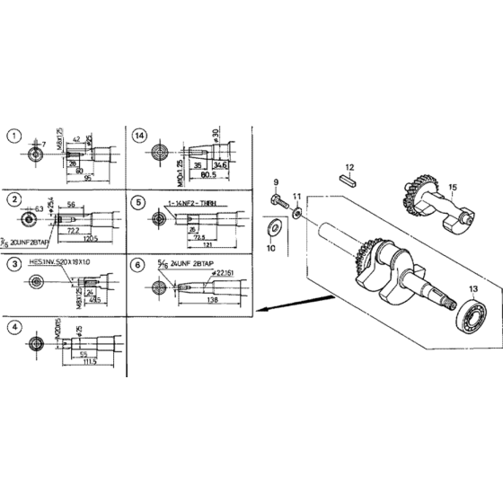 Crankshaft Assembly for Honda GX270 (GDAD) Engines