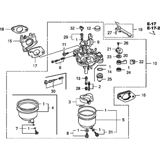 Carburettor Assembly for Honda GX270 (GDAD) Engines