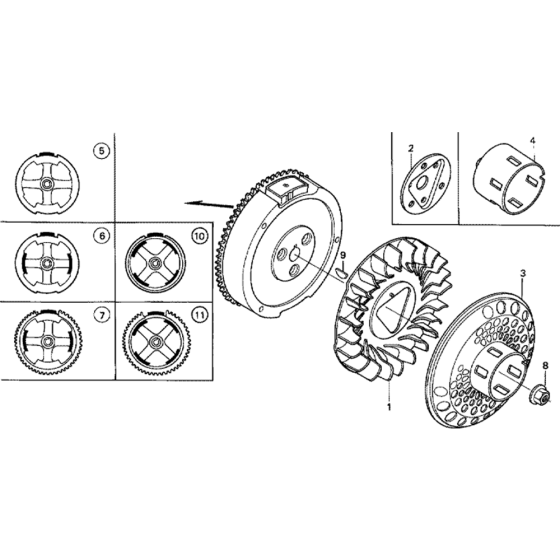 Flywheel Assembly for Honda GX270 (GCAB) Engines