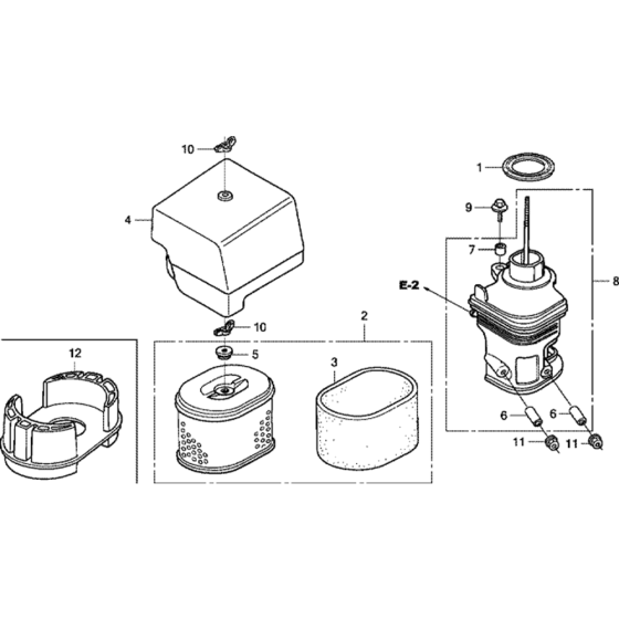 Air Cleaner Assembly for Honda GX270H (GCADH) Engines