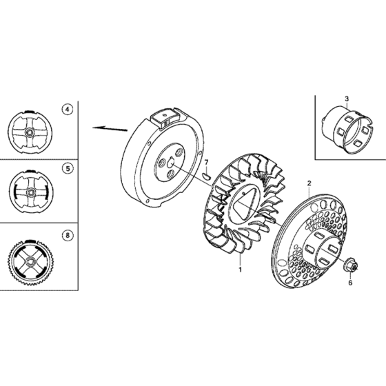 Flywheel Assembly for Honda GX270H (GCADH) Engines