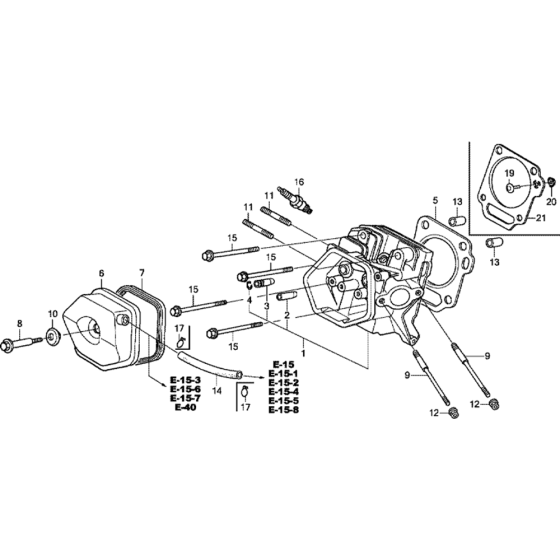 Cylinder Head Assembly for Honda GX270T (GCADT) Engines