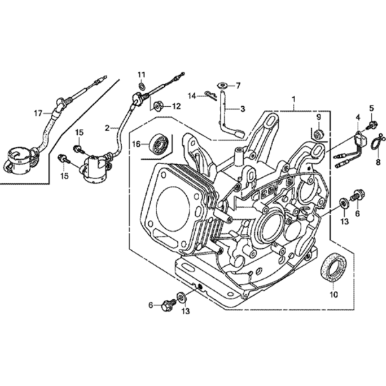 Cylinder Barrel Assembly for Honda GX270U (GCALK) Engines