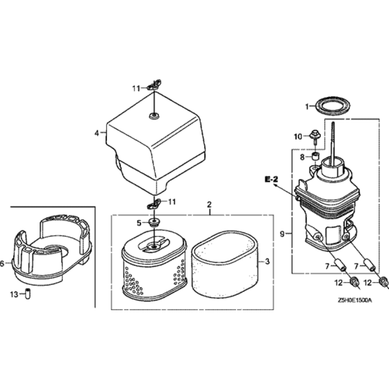 Air Cleaner Assembly for Honda GX270U (GCALK) Engines