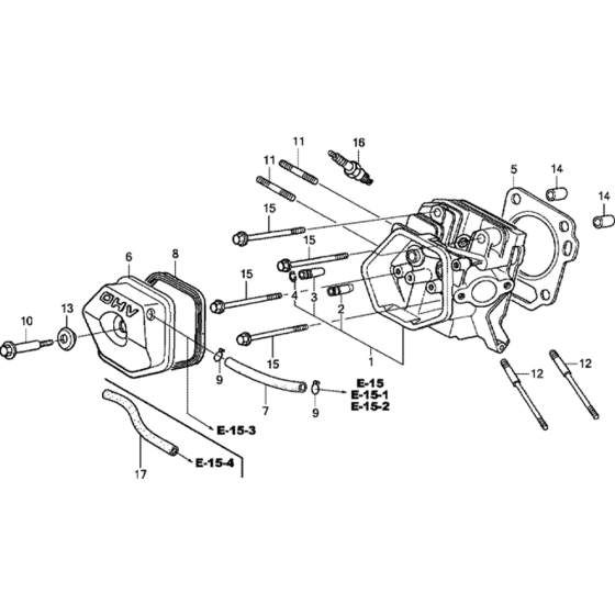 Cylinder Head Assembly for Honda GX270U (GCALK) Engines