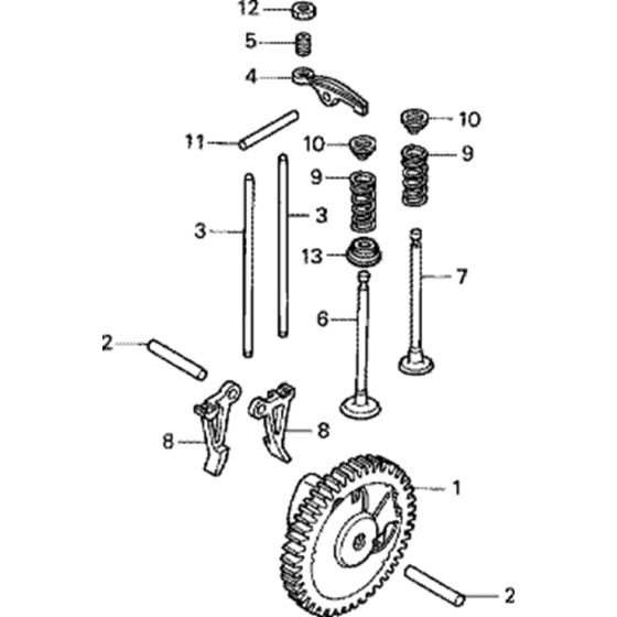 Camshaft (Horizontal Type) Assembly for Honda GX31 (GCAG) Engines