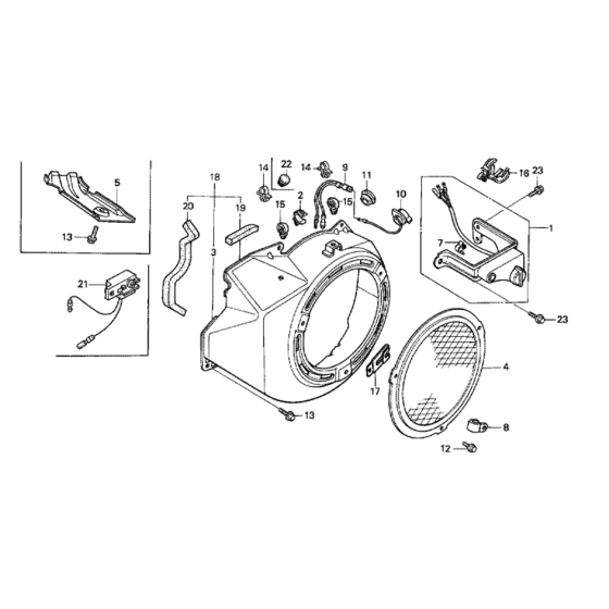 Fan Cover Assembly for Honda GX340K1 (GDAE) Engines up to S/N 2143683