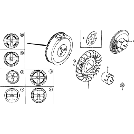 Flywheel Assembly for Honda GX340K1 (GDAE) Engines