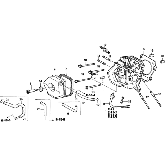 Cylinder Head Assembly for Honda GX340K1 (GDAE) Engines