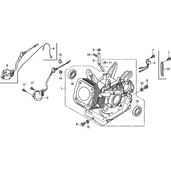 Cylinder Barrel Assembly for Honda GX340T1 (GCAWT) Engines