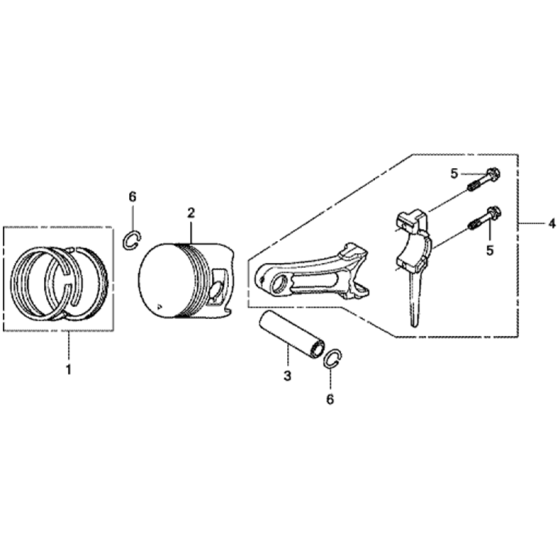 Piston Assembly for Honda GX340T1 (GCAWT) Engines