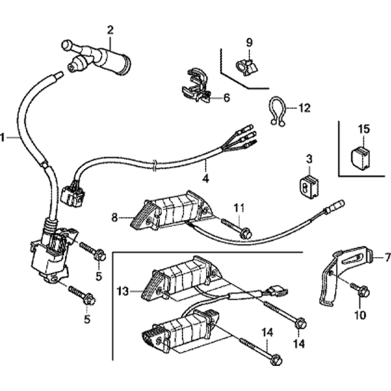 Ignition Coil Assembly for Honda GX340T2 (GCBFT) Engines