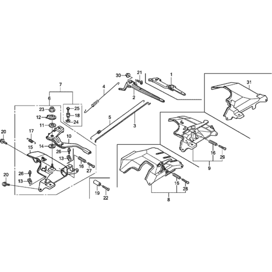 Control Assembly for Honda GX340UT1 (GCAVT) Engines