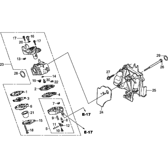 Carburetor Assembly for Honda GX35 (GCACM) Engines