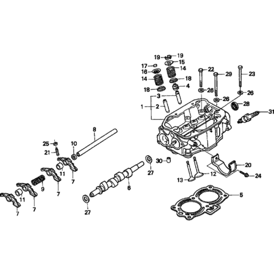 Cylinder Head Assembly for Honda GX360K1 (GA01) Engines