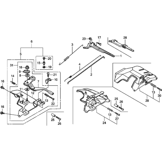 Control Assembly for Honda GX390H1 (GCAFH) Engines