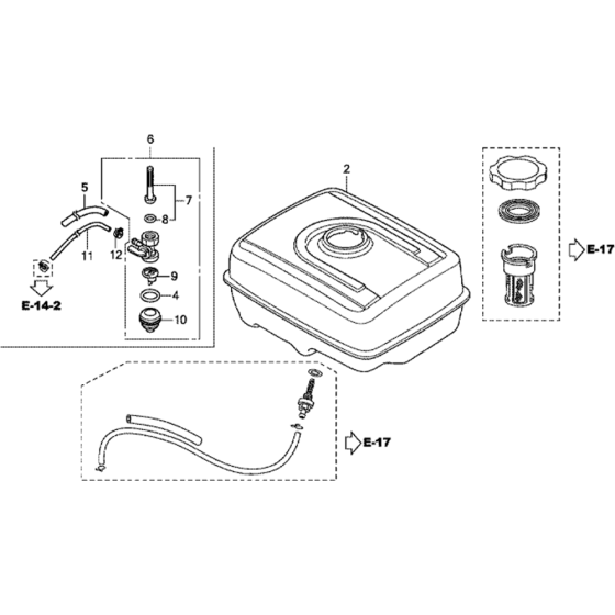 Other Fuel Tank Parts for Honda GX390UT1 (GCAKT) Engines up to S/N 1468775