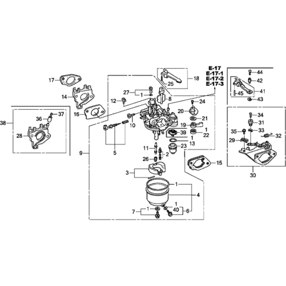 Carburetor Assembly for Honda GX390UT1 (GCAKT) Engines