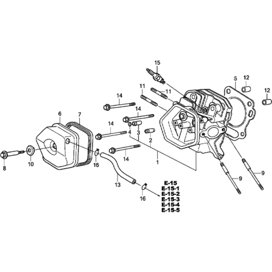 Cylinder Head Assembly for Honda GX390UT1 (GCAKT) Engines