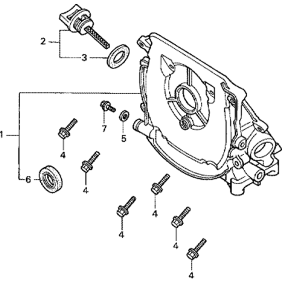 Oil Case Assembly for Honda GXH50 (GXCAL) Engine