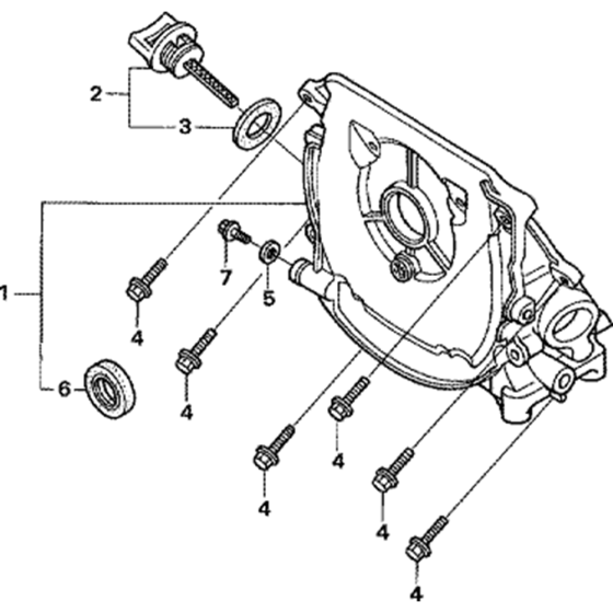 Oil Case Assembly for Honda GXH50U (GCAFK) Engine