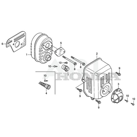 Muffler for Honda GXR120UT Engine