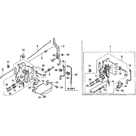 Control -1 Assembly for Honda GXV160H2 Engines