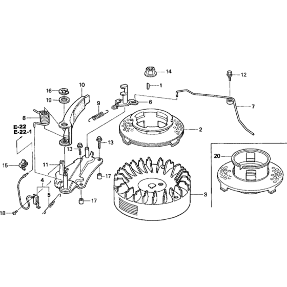 Flywheel -2 Assembly for Honda GXV160H2 Engines