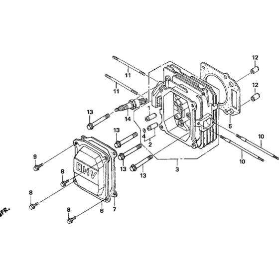 Cylinder Head Assembly for Honda GXV160UH2 Engines