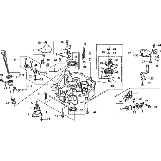 Oil Pan Assembly for Honda GXV340RT2 Engines