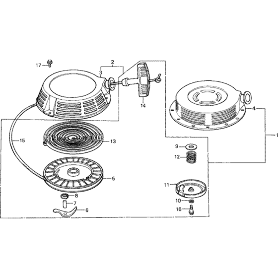 Recoil Starter -1 Assembly for Honda GXV390 Engines