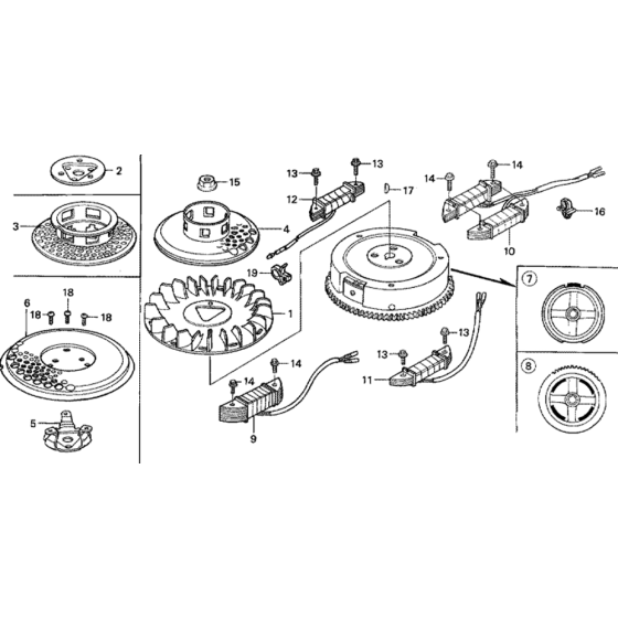 Flywheel Assembly for Honda GXV390 Engines