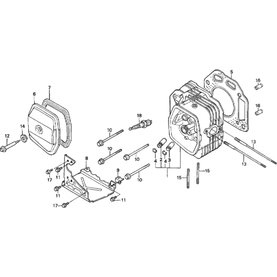 Cylinder Head Assembly for Honda GXV390 Engines