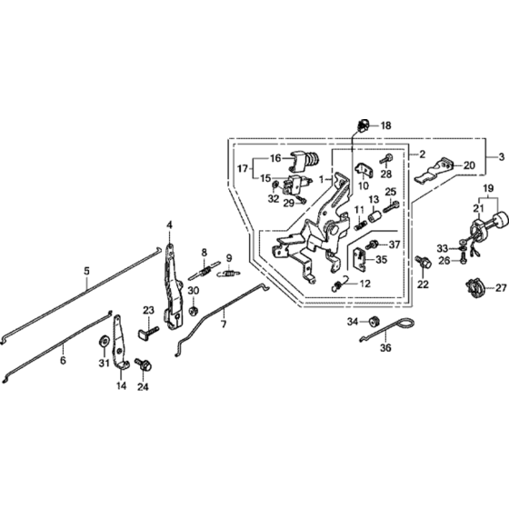 Control -1 Assembly for Honda GXV390RT1 Engines