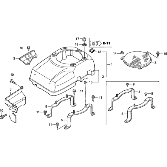 Fan Cover Assembly for Honda GXV390RT1 Engines